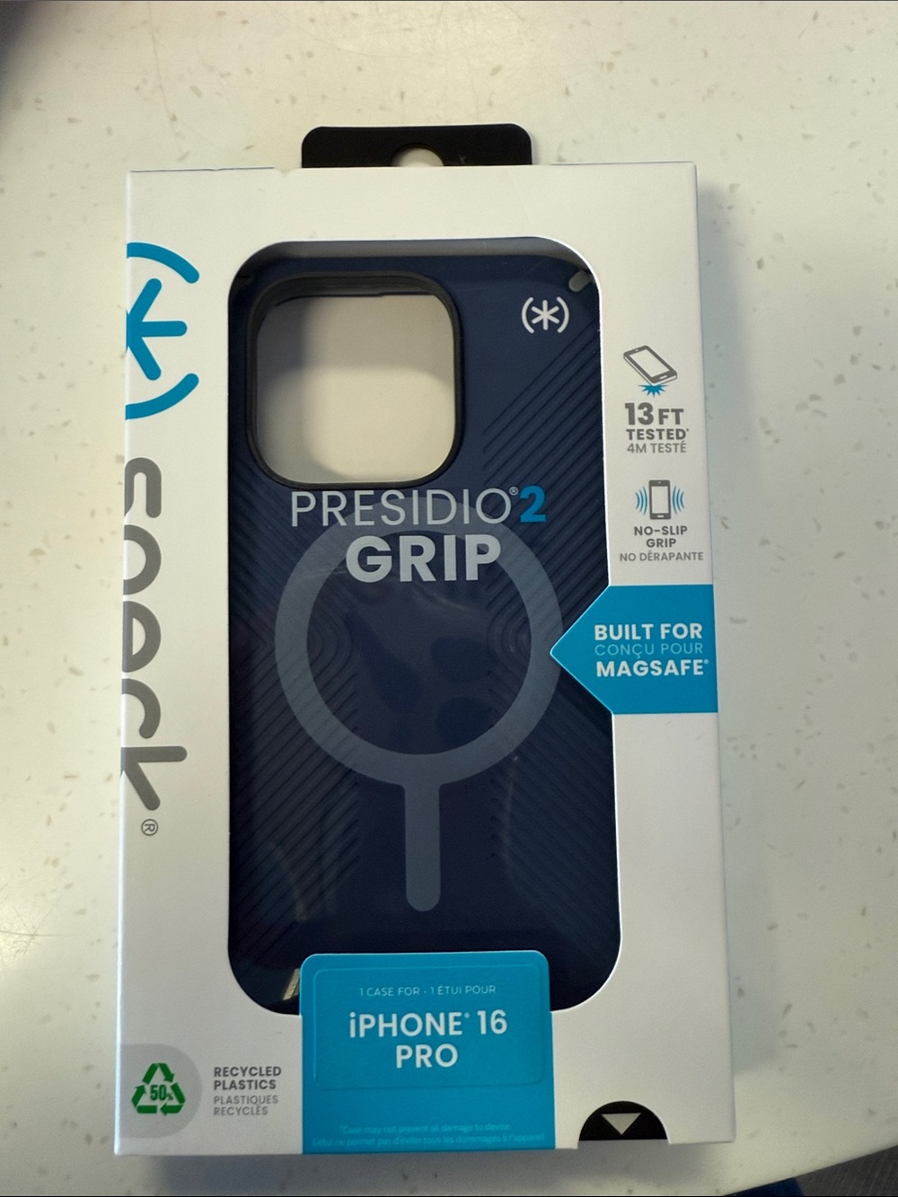 Speck Presidio2 Grip Case for iPhone 16 Pro — Navy Blue